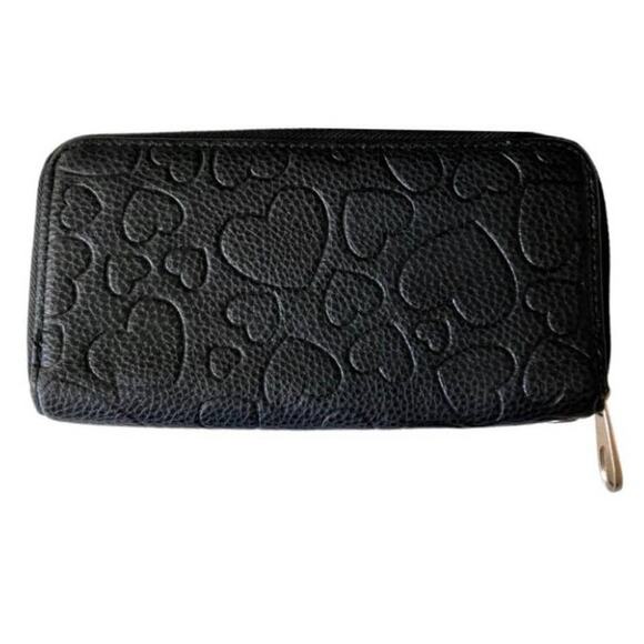 Black Quilted Heart Wallet - Picture 1 of 4